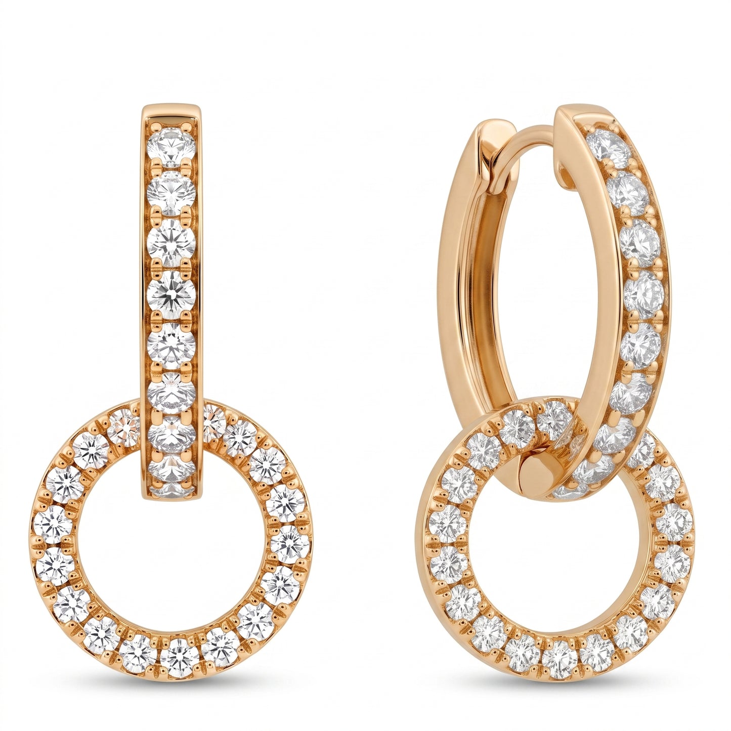 54-Diamond Door-Knocker Hoop Earrings