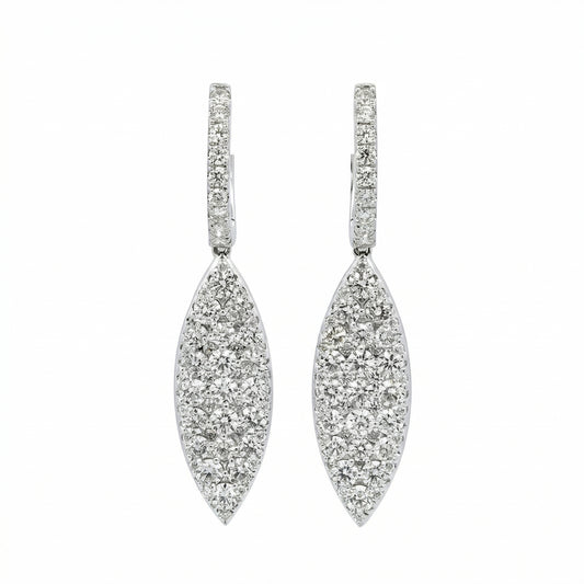 Marquise-shape Diamond Earrings