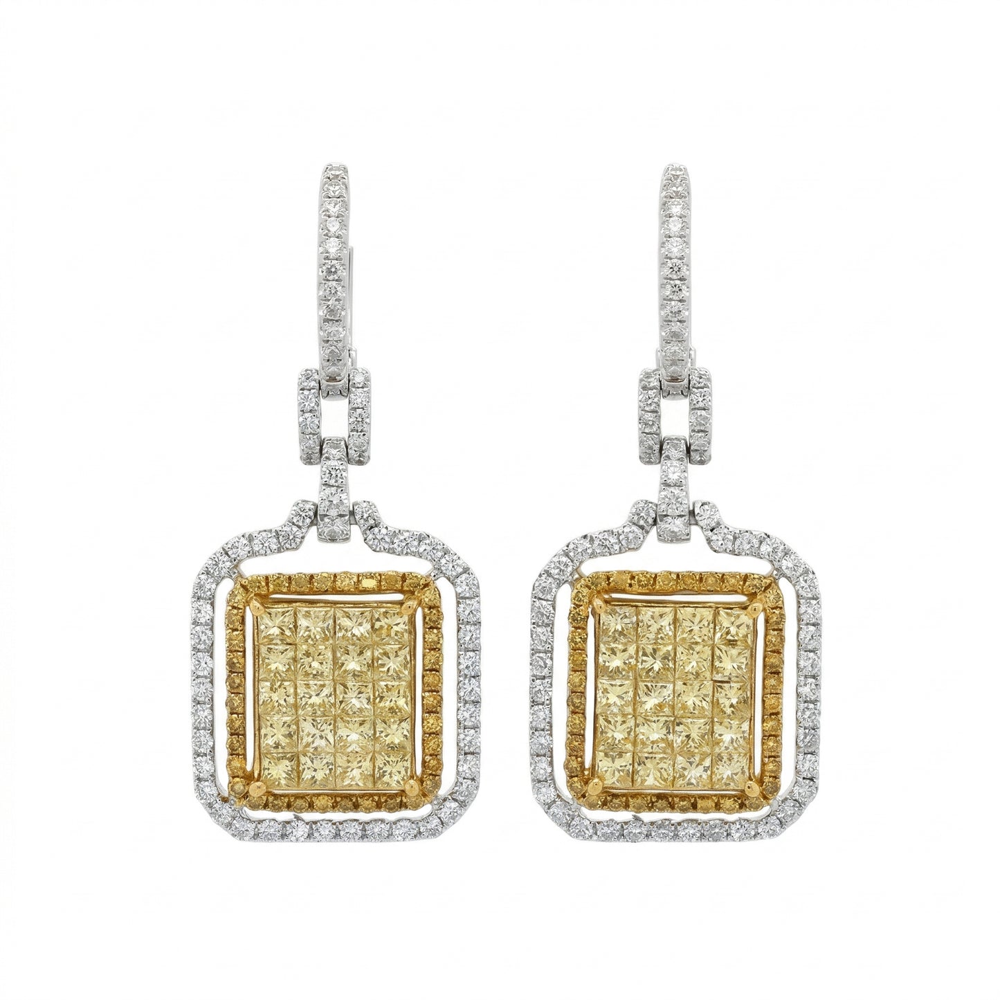 Fancy Yellow Diamond Earrings