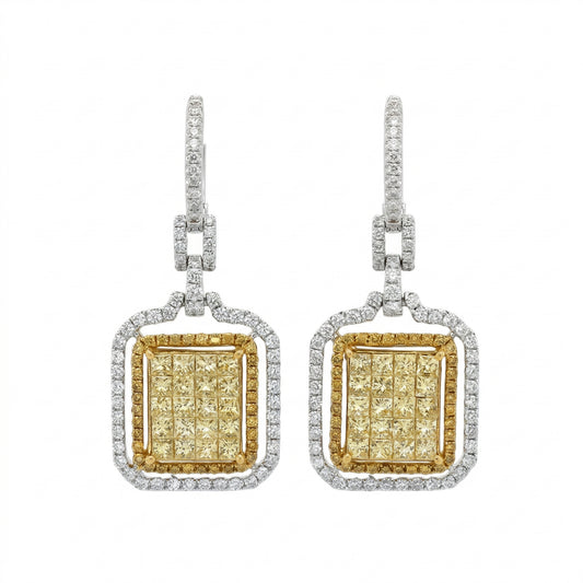 Fancy Yellow Diamond Earrings