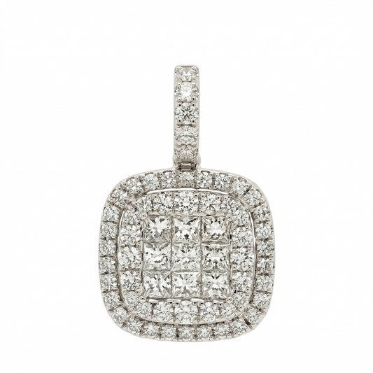 Princess Diamond Square Pendant