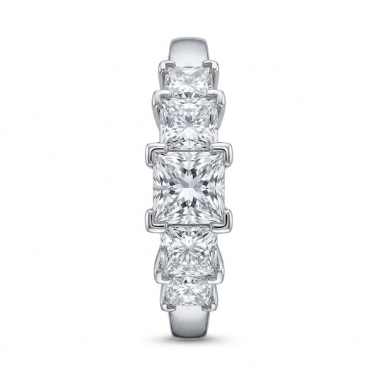 Five-Stone Princess-Cut Diamond Band Ring