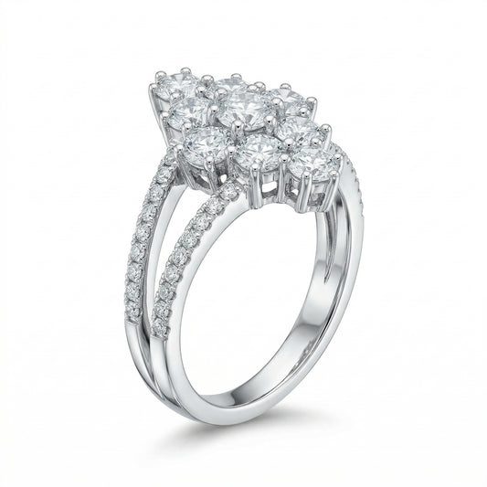 Diamond Honeycomb Ring
