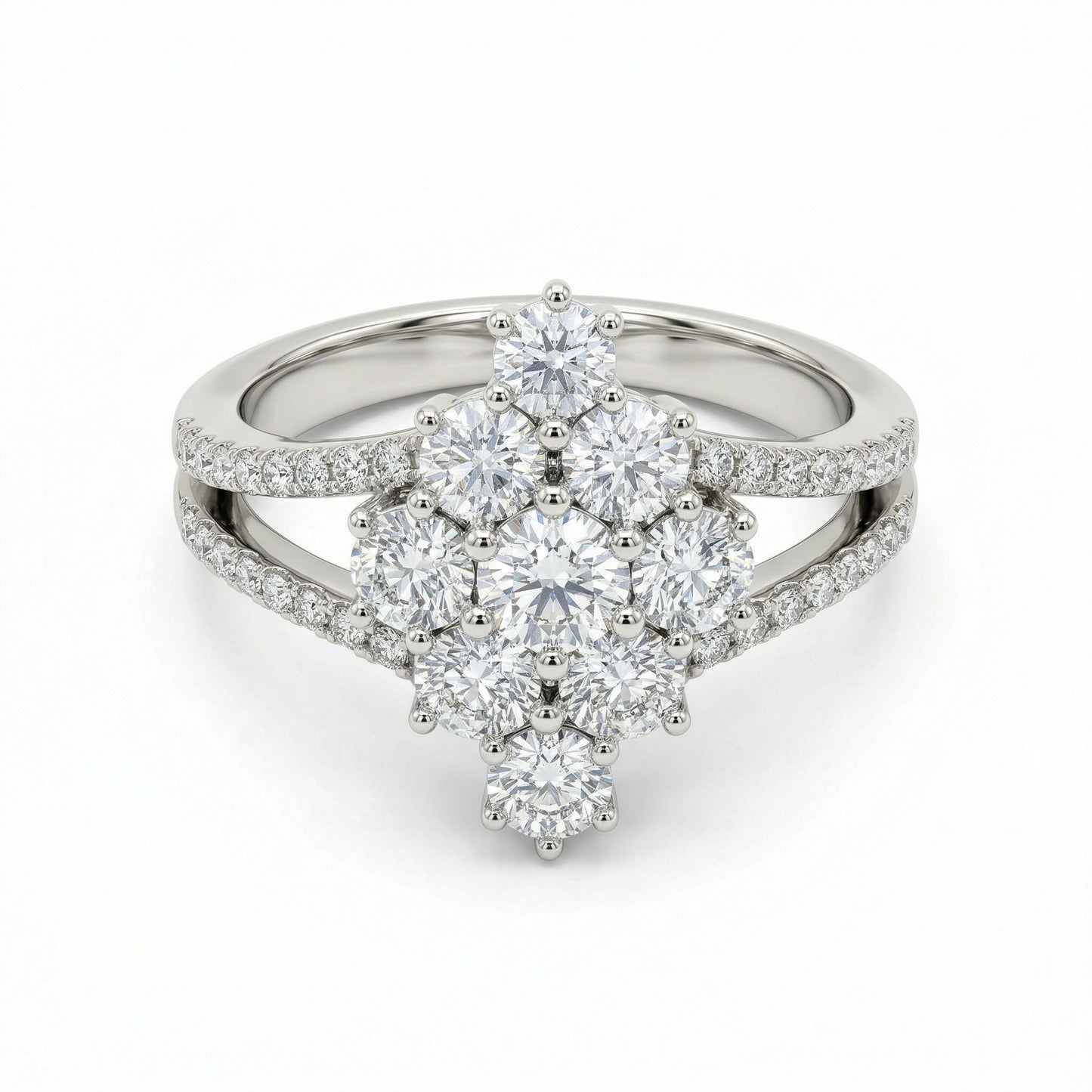 Diamond Honeycomb Ring