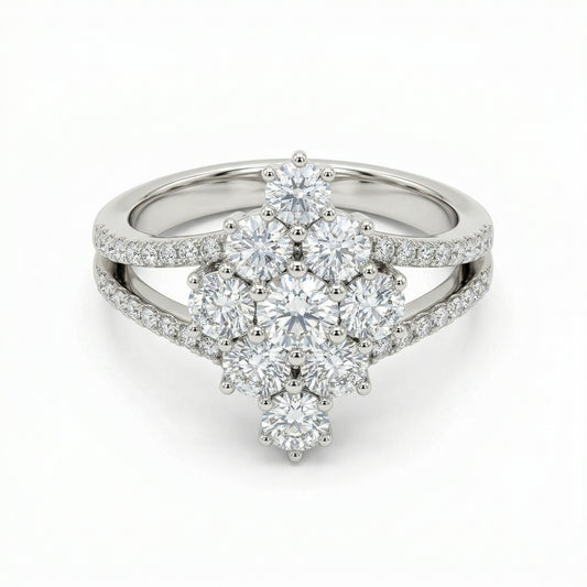 Diamond Honeycomb Ring