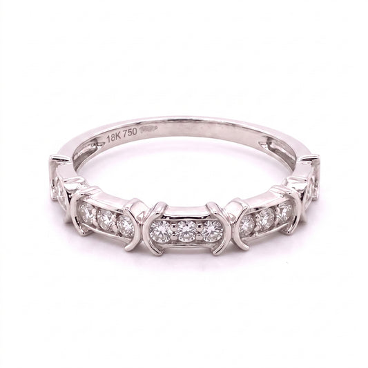 15-Diamond X-Station Band Ring