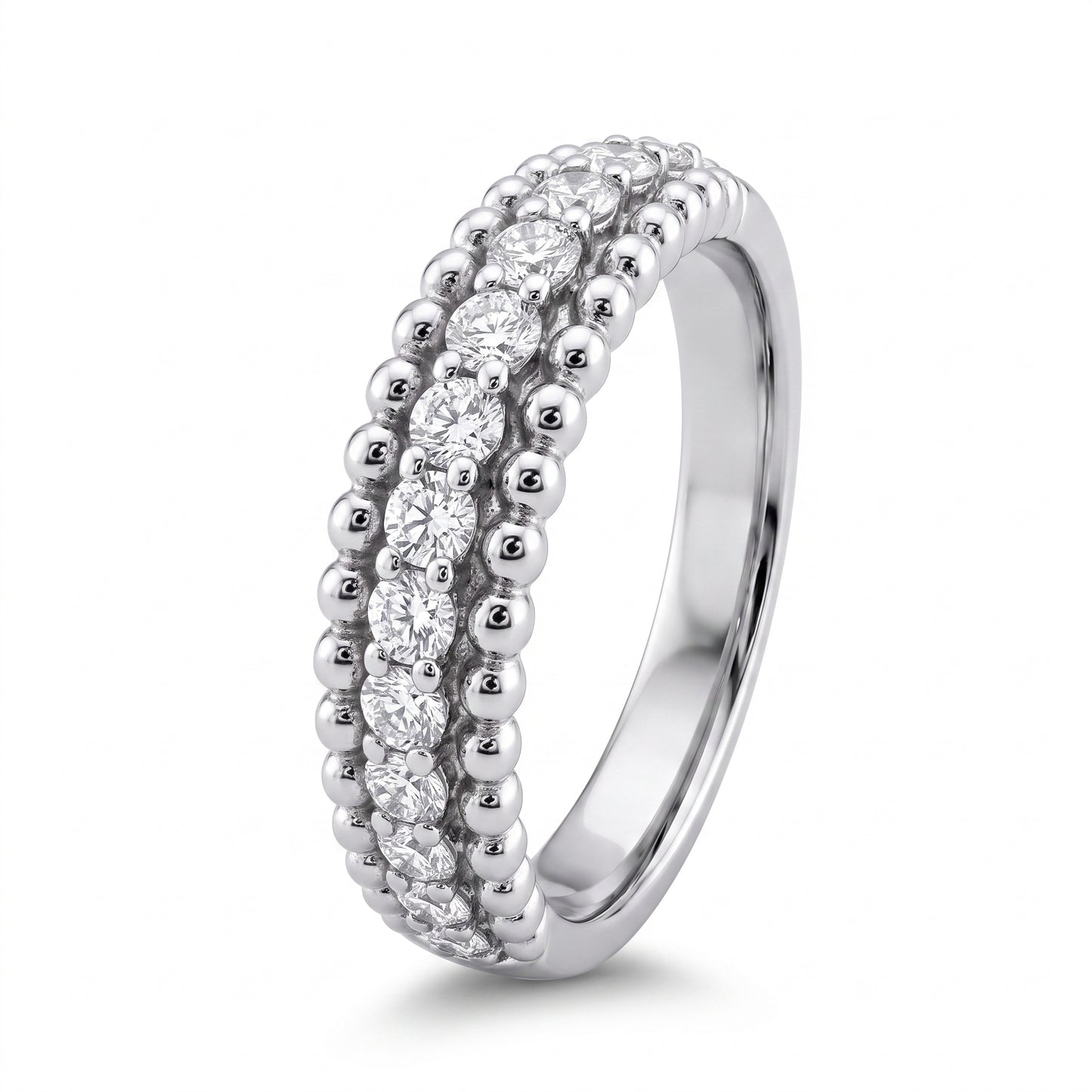 15-Diamond Beaded Edge Ring