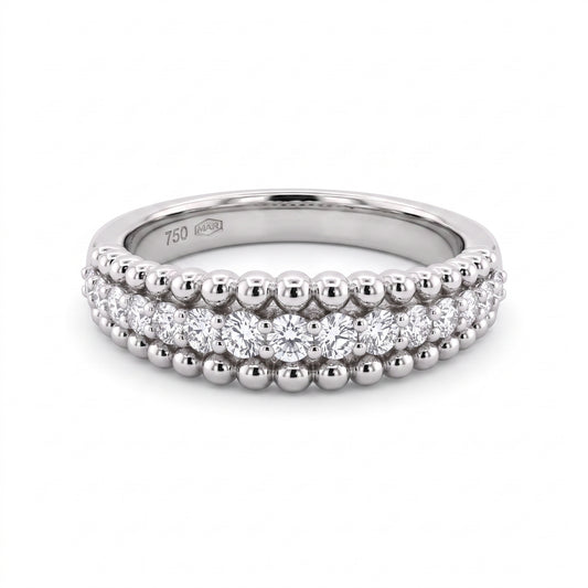 15-Diamond Beaded Edge Ring