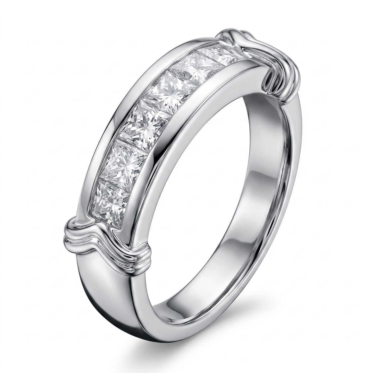 6 Princess-Cut Diamond Channel-Set Band Ring