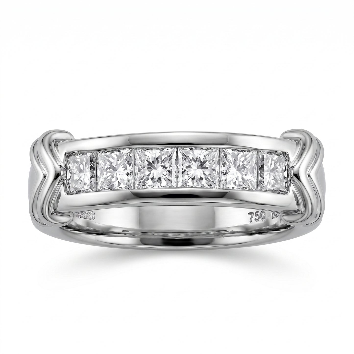 6 Princess-Cut Diamond Channel-Set Band Ring