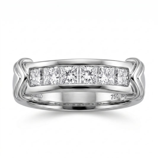 6 Princess-Cut Diamond Channel-Set Band Ring