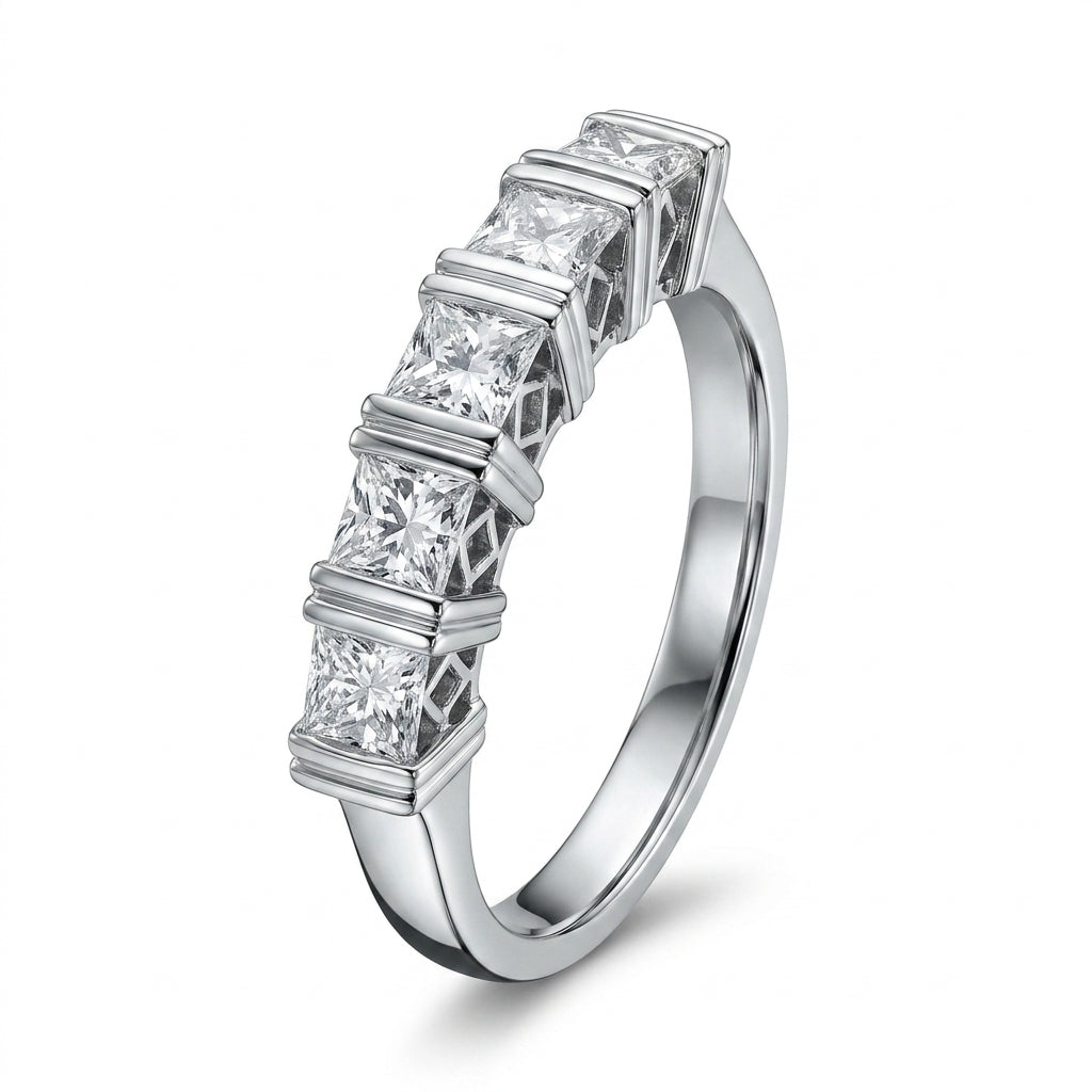 5 Princess-Cut Diamond Band Ring