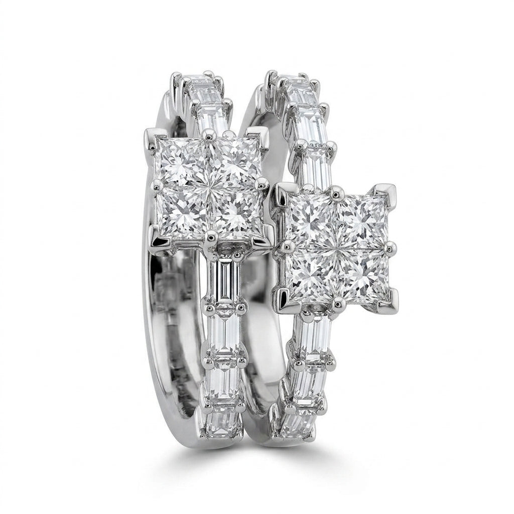 Double-Cluster Diamond Ring