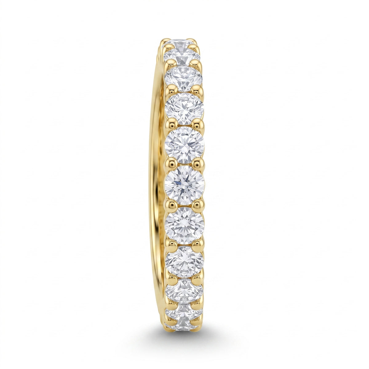 13-Diamond Prong-Set Band Ring
