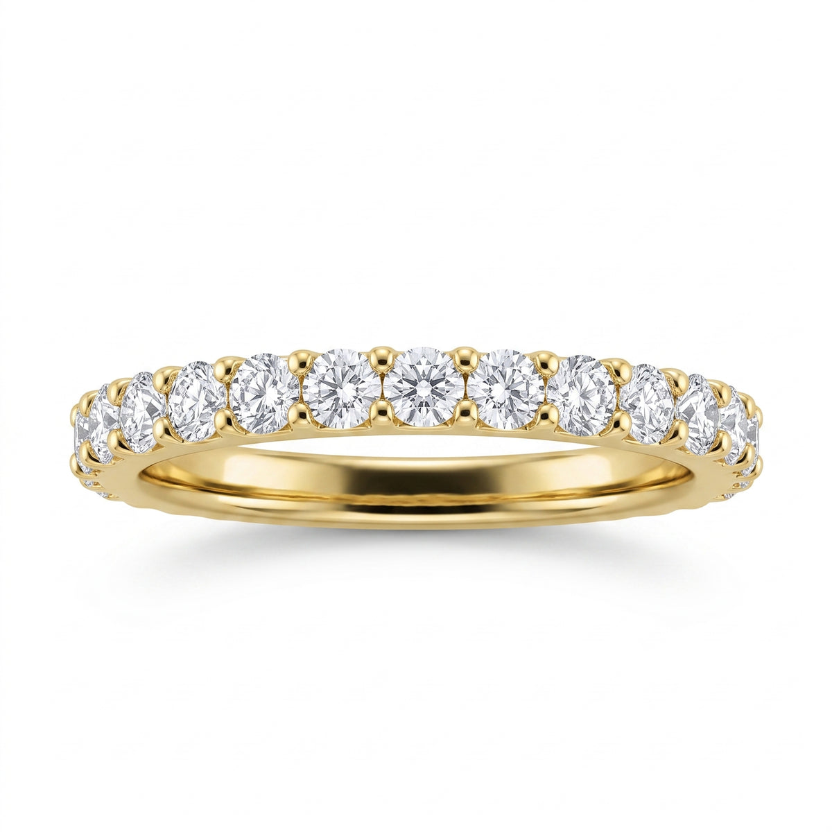 13-Diamond Prong-Set Band Ring
