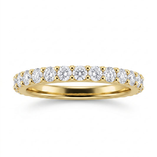 13-Diamond Prong-Set Band Ring