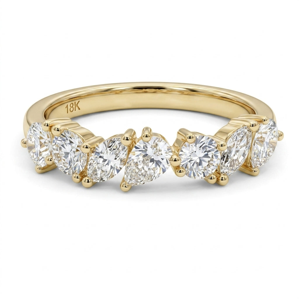 Pear, Marquise & Round Diamond Ring