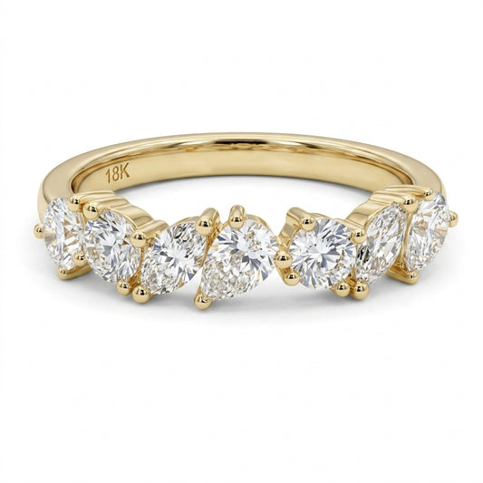 Pear, Marquise & Round Diamond Ring