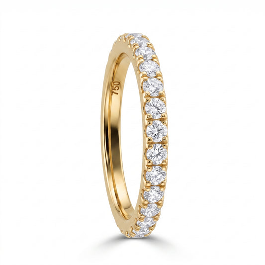 18-Diamond Half-Eternity Band Ring