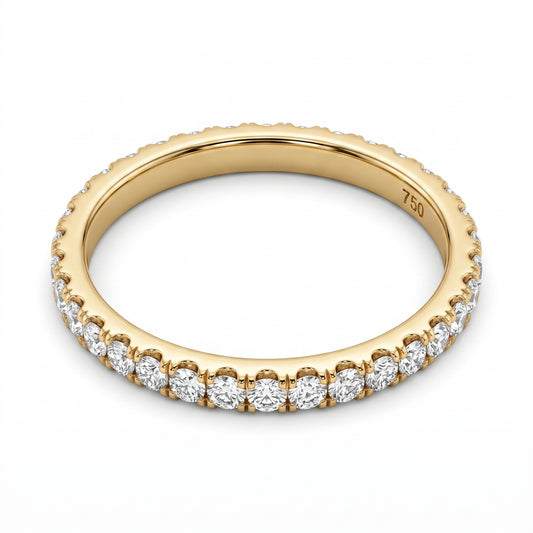 18-Diamond Half-Eternity Band Ring