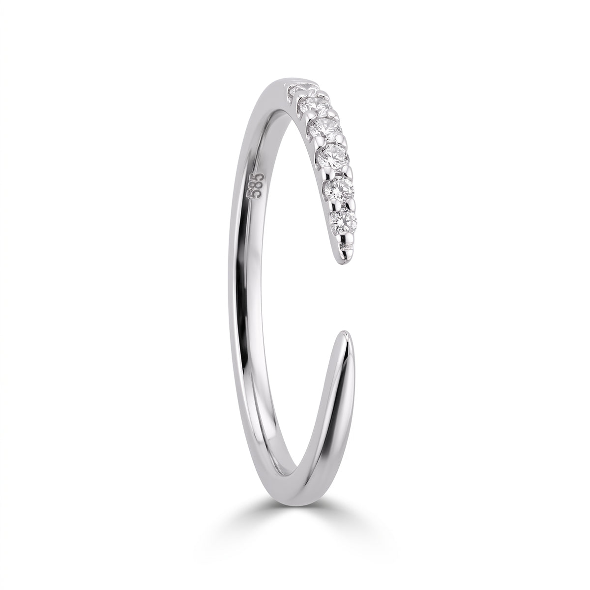 9-Diamond Open Shank Ring
