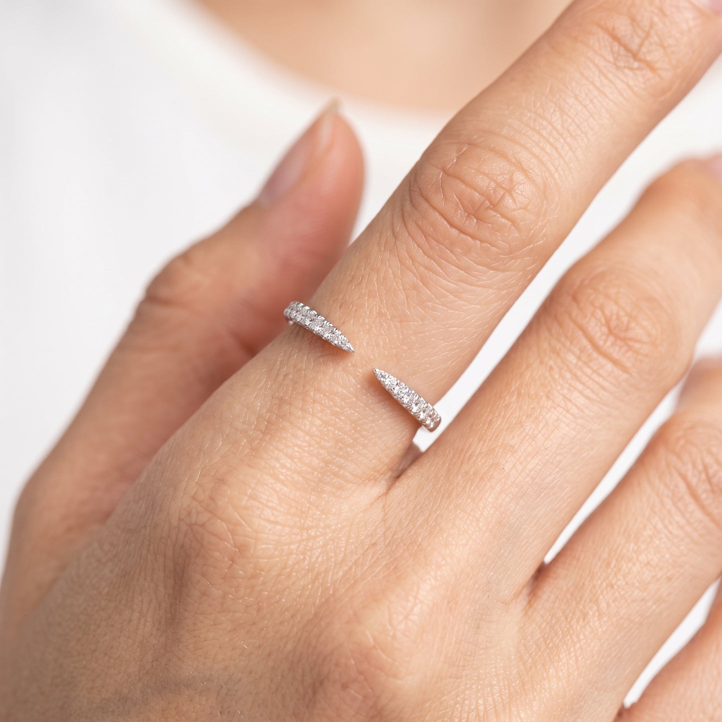 18-Diamond Open Shank Ring