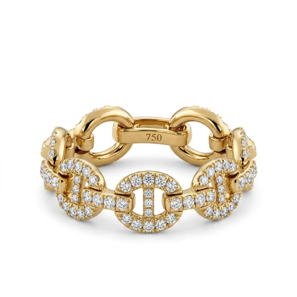109-Diamond Chain-Link Ring