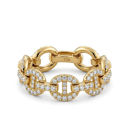 109-Diamond Chain-Link Ring