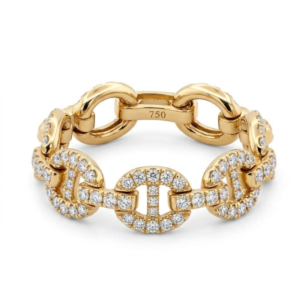 109-Diamond Chain-Link Ring