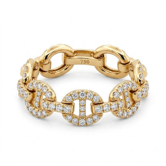109-Diamond Chain-Link Ring