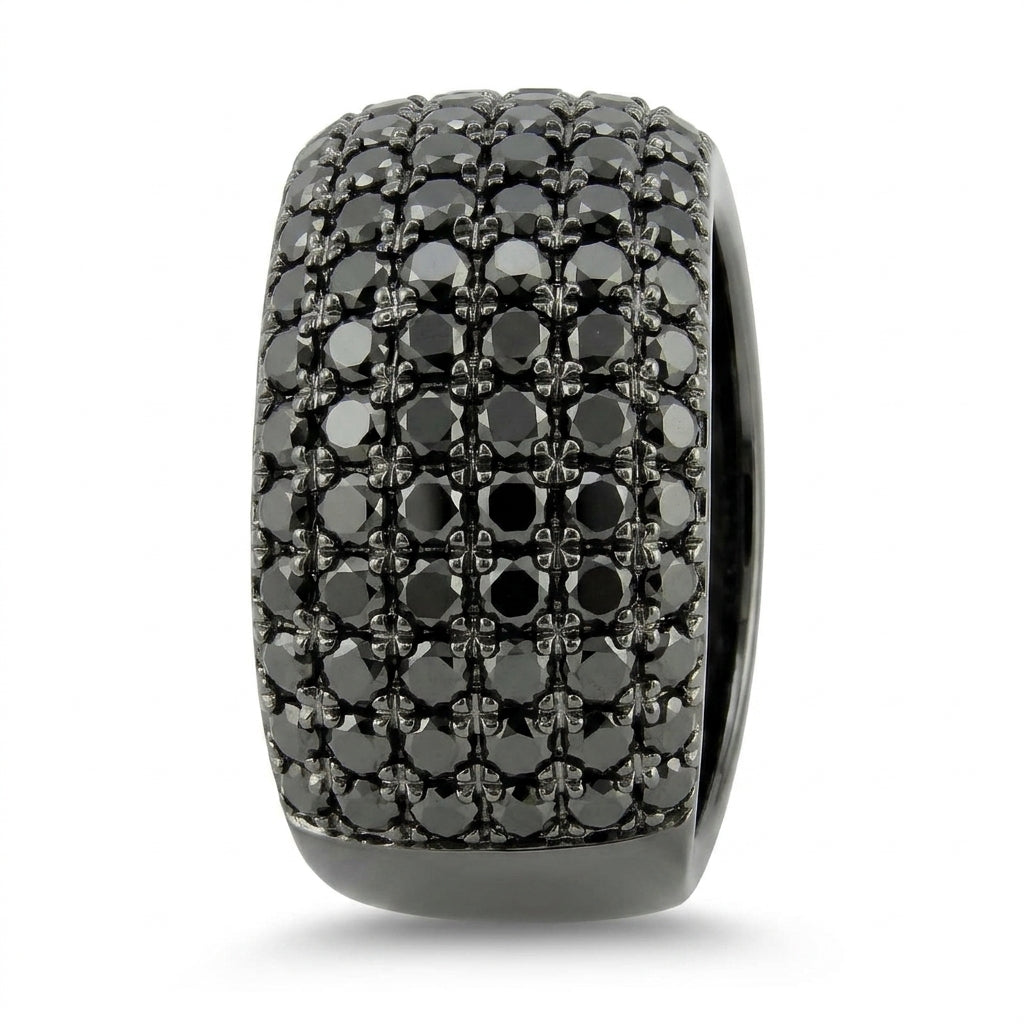 190 Black Diamond Pavé Eternity Band Ring