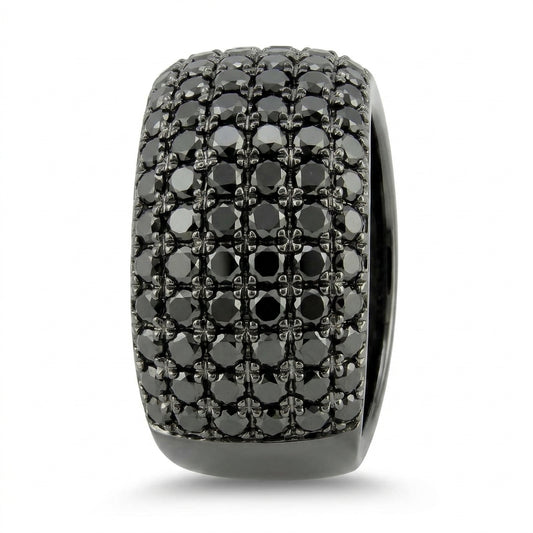 190 Black Diamond Pavé Eternity Band Ring