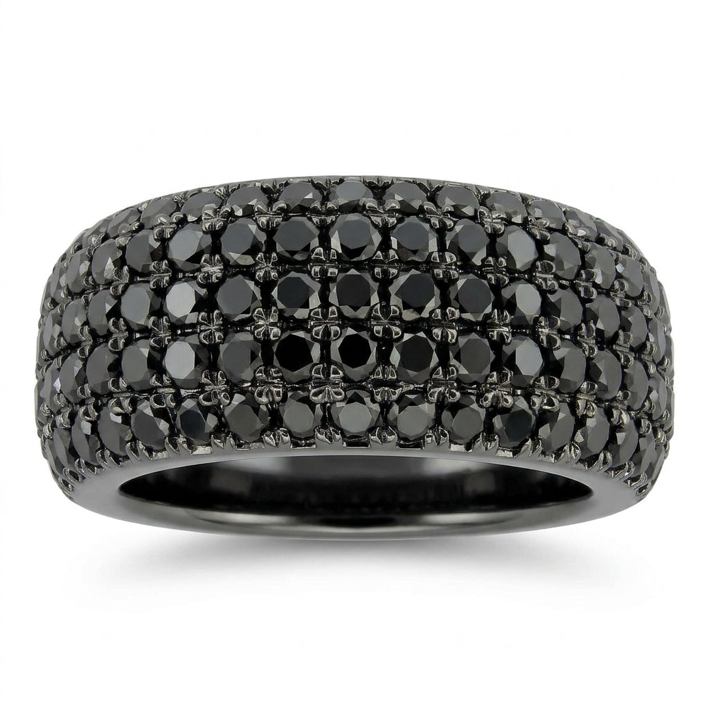 190 Black Diamond Pavé Eternity Band Ring