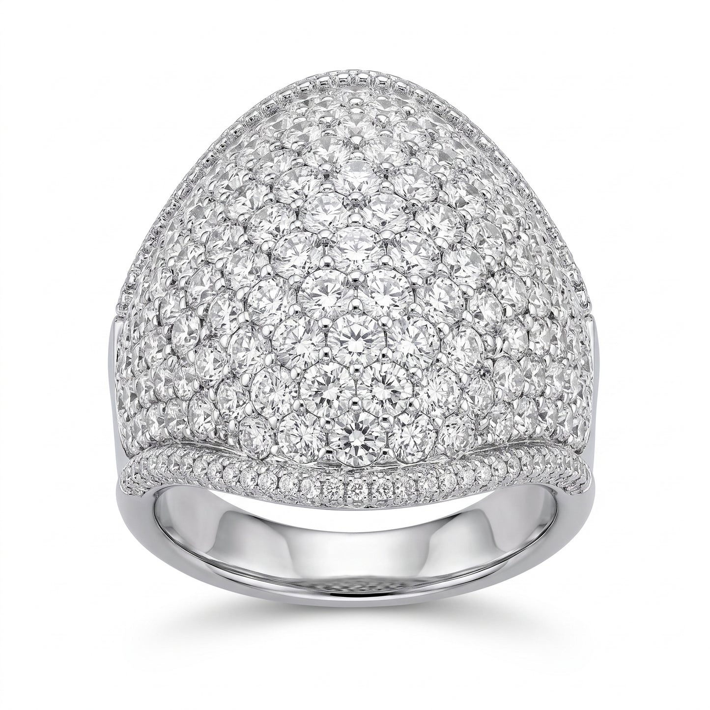 7.18ct Diamond Pavé Dome Cocktail Ring
