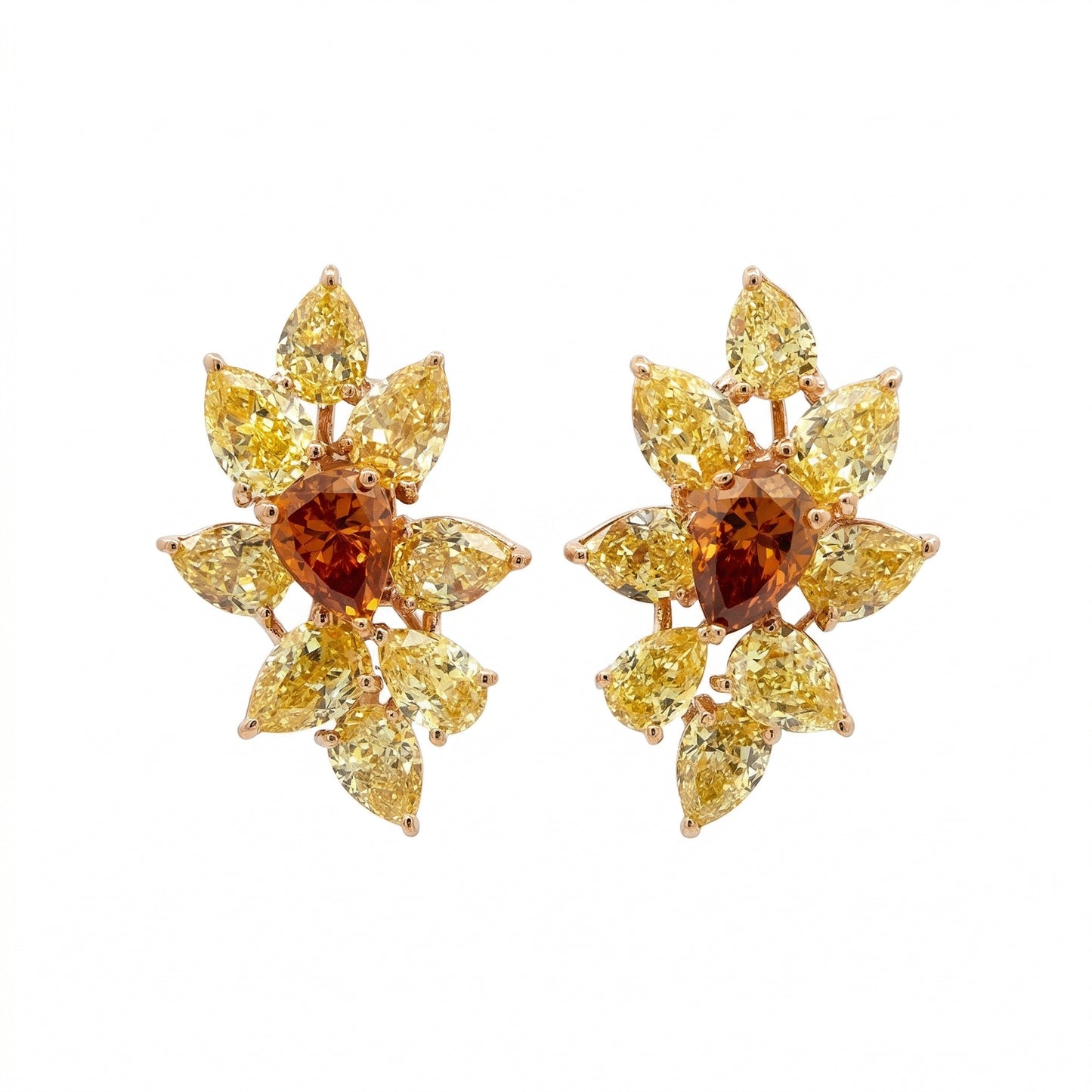Yellow Diamond Statement Studs