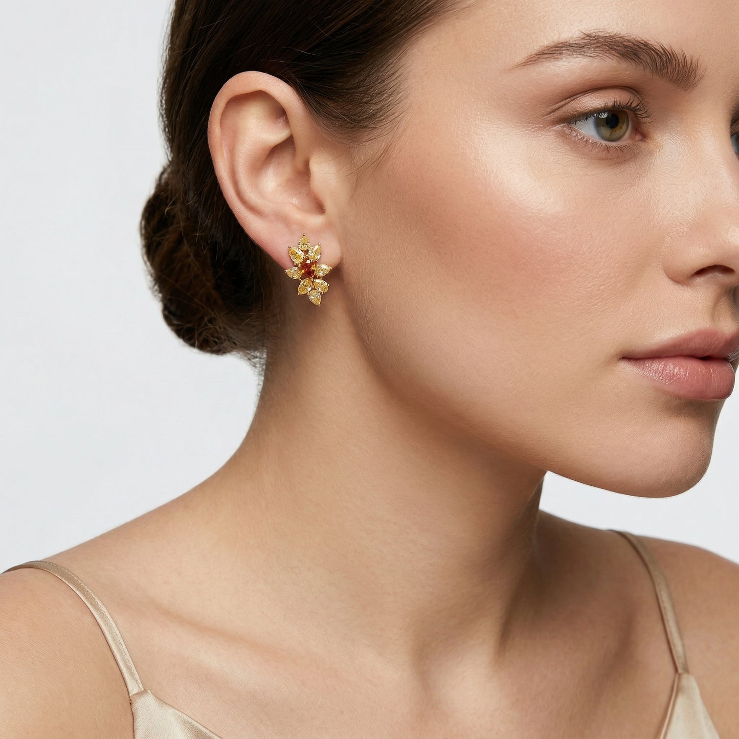 Yellow Diamond Statement Studs