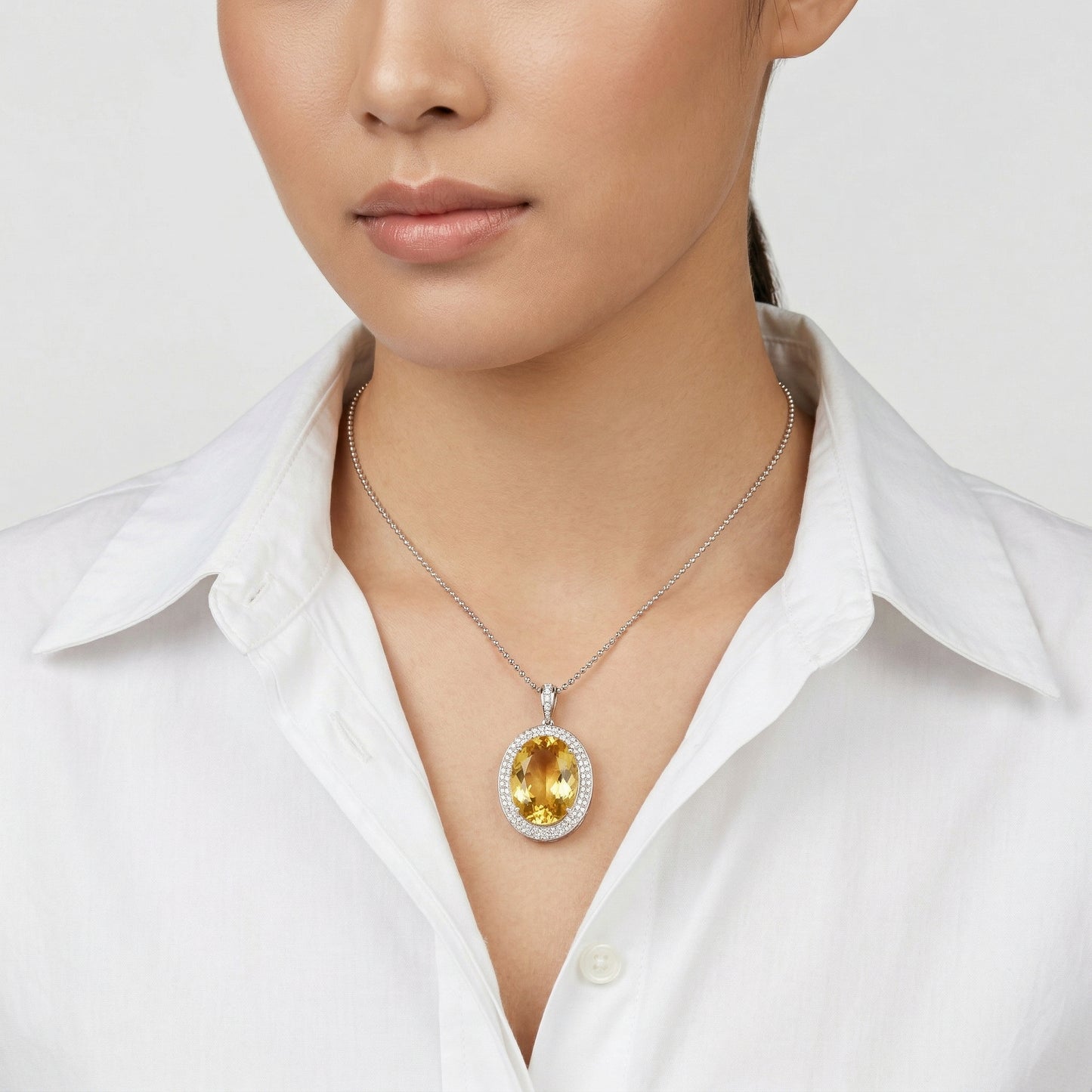 20.31 carat Golden Beryl Pendant