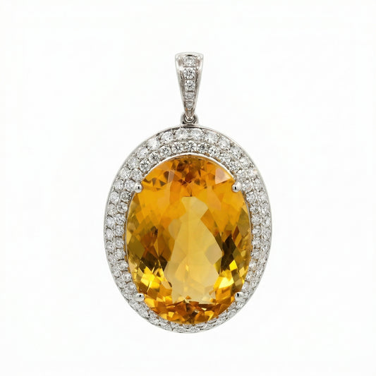 20.31 carat Golden Beryl Pendant