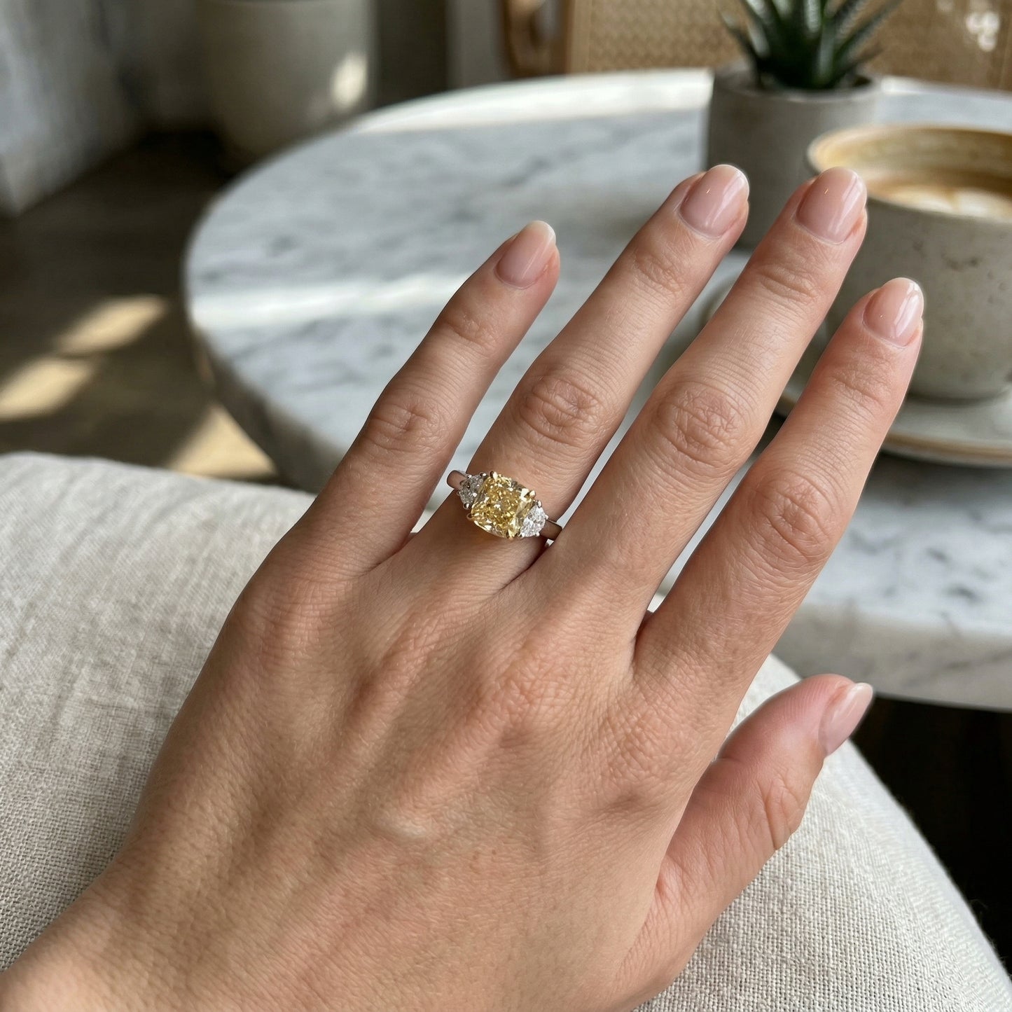 1.70ct Internally Flawless Yellow Diamond Ring