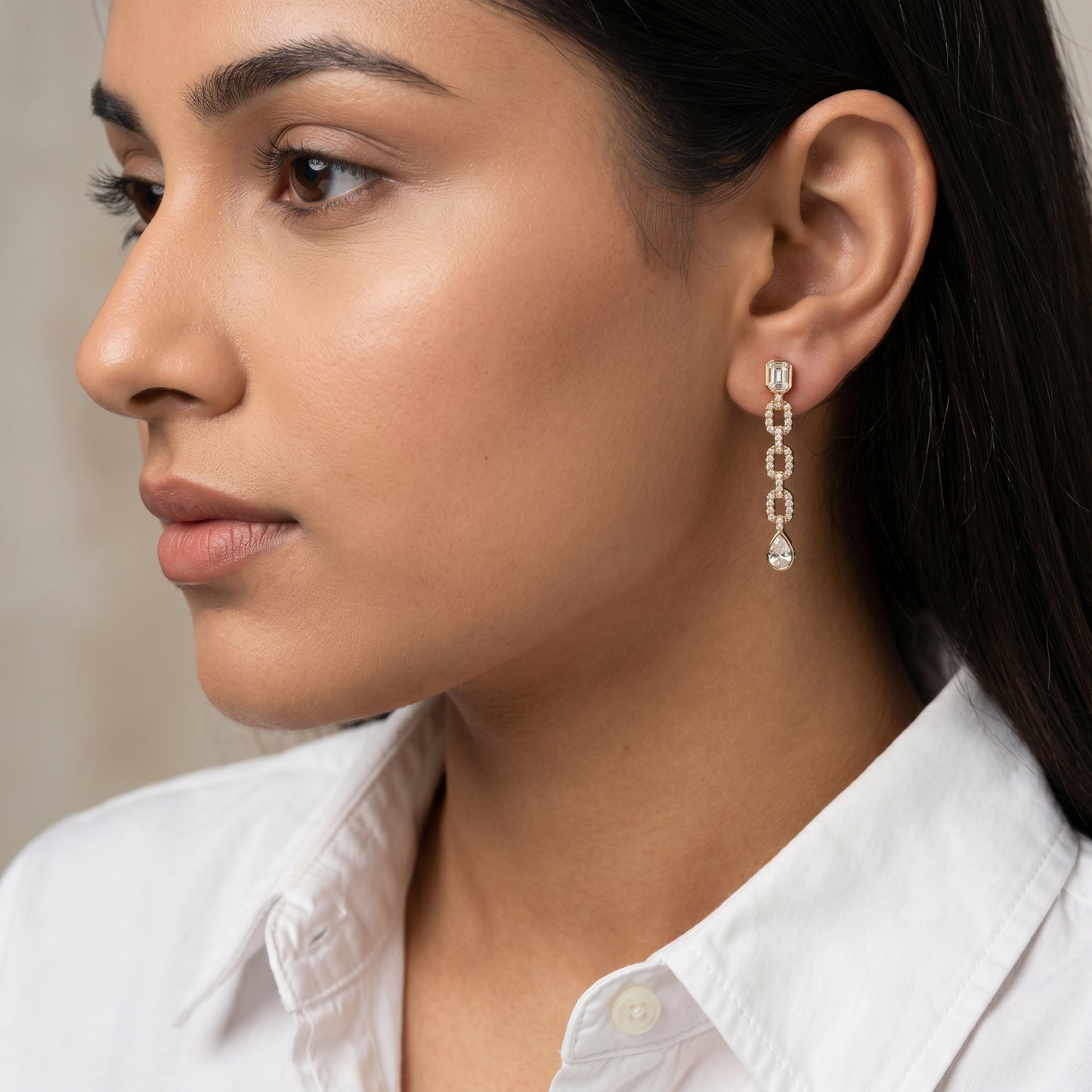 Luxe Link Diamond Drops