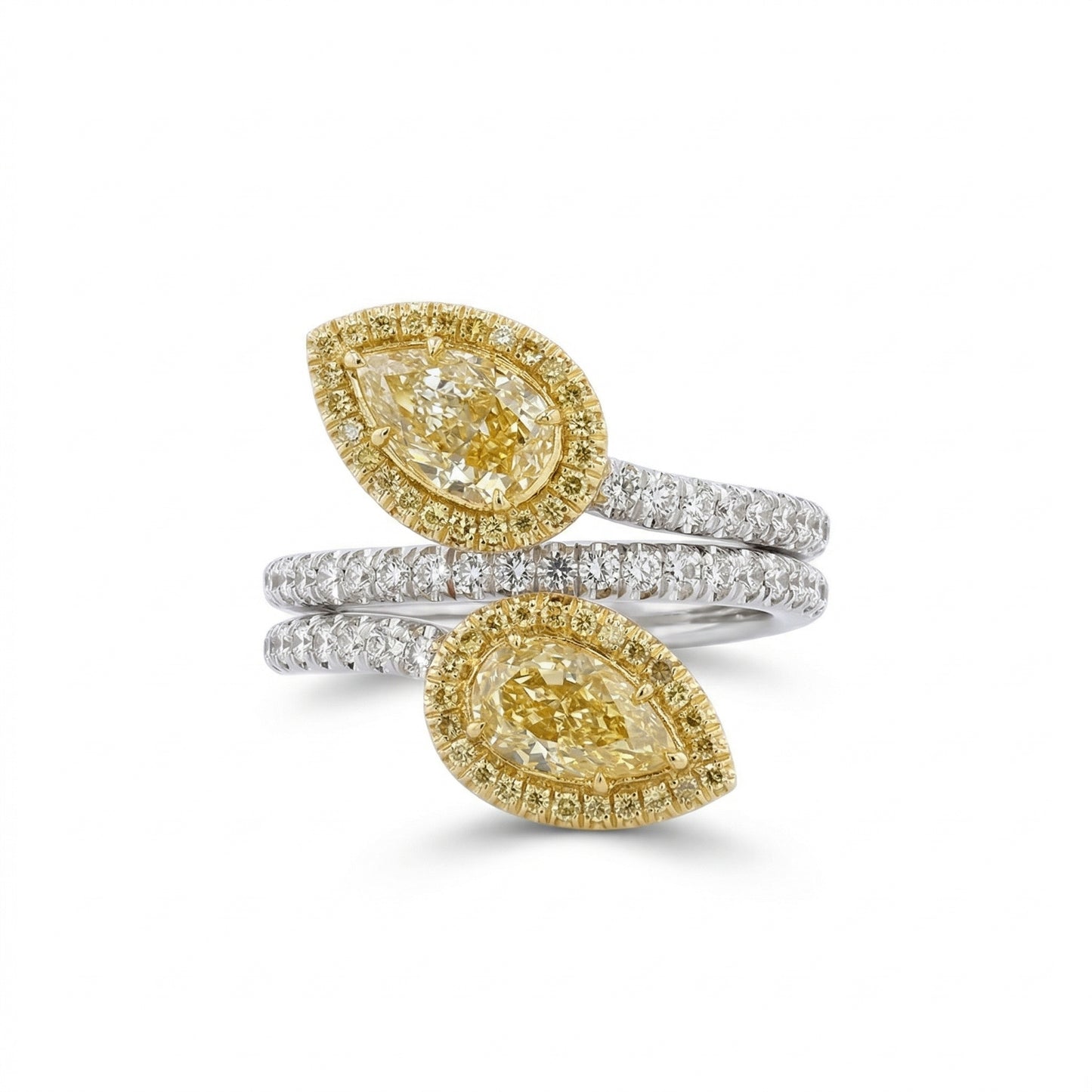 Yellow Diamond Bypass Ring