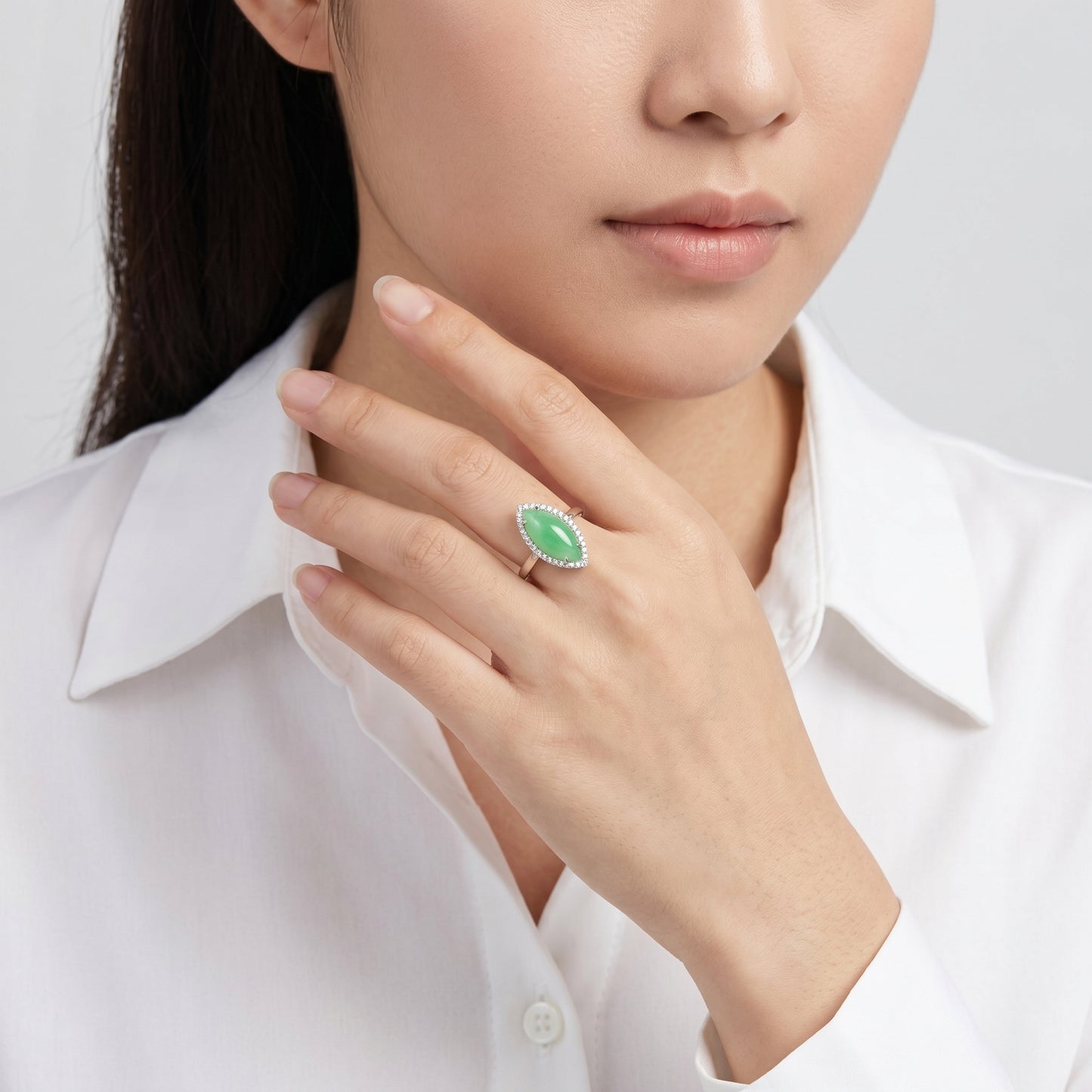 Marquise Jade Ring