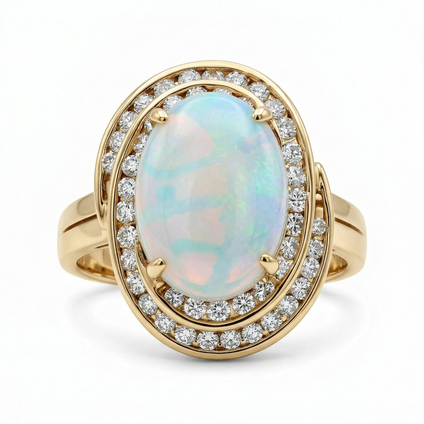 Opal Swirl Ring
