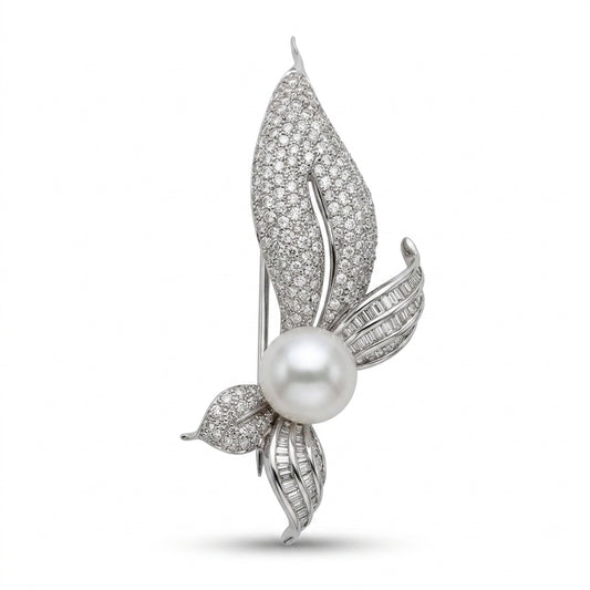 Leaf & Flower Brooch