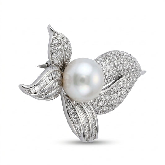 Leaf & Flower Brooch