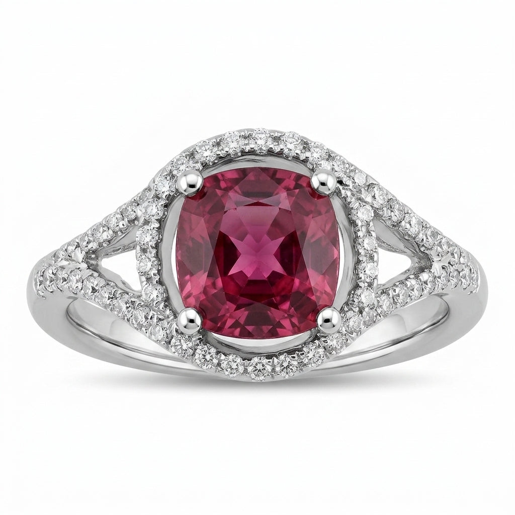 Oval Ruby & 62-Diamond Ring