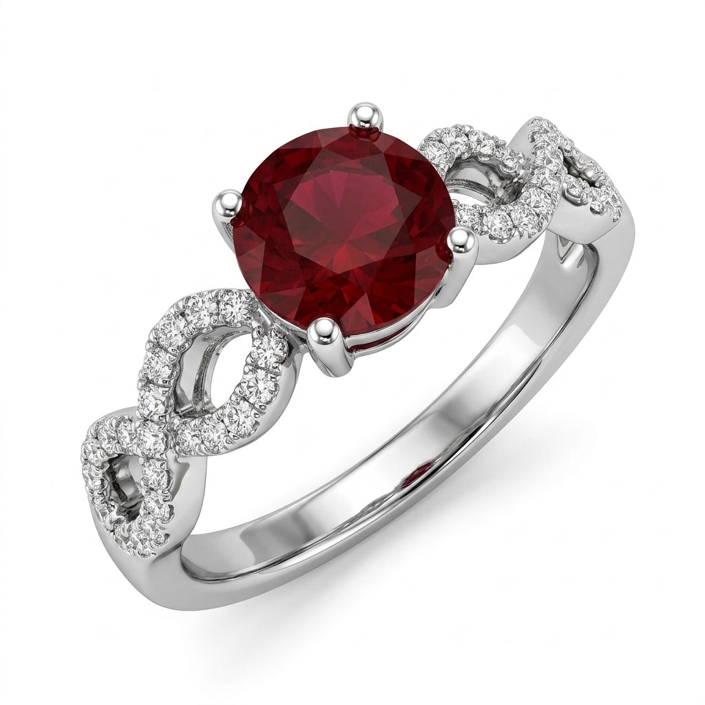 Oval Ruby & 44-Diamond Ring