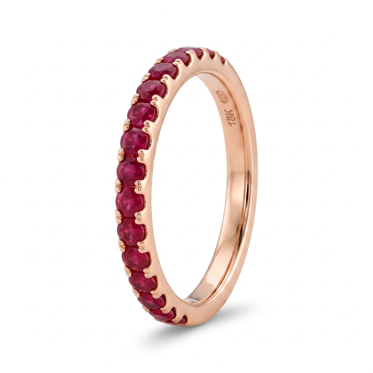 15 Round Ruby Band Ring