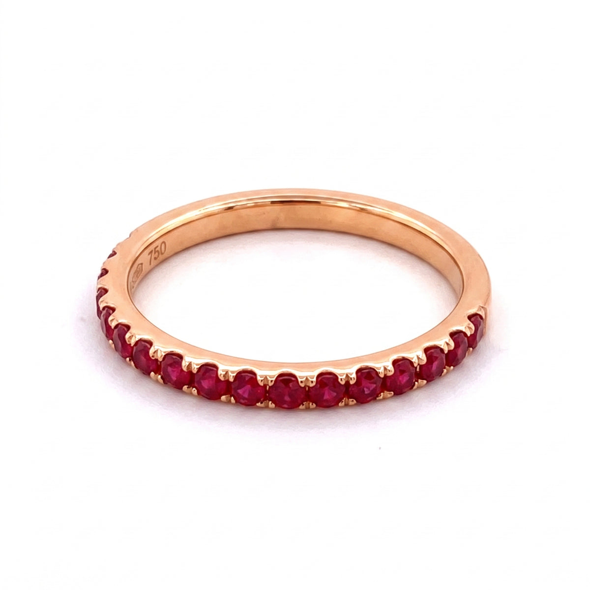 15 Round Ruby Band Ring