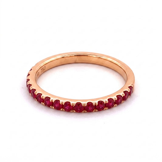 15 Round Ruby Band Ring